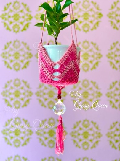 Pflanzampel Häkelanleitung PDF - Blumenampel im Boho Stil - Fensterdeko