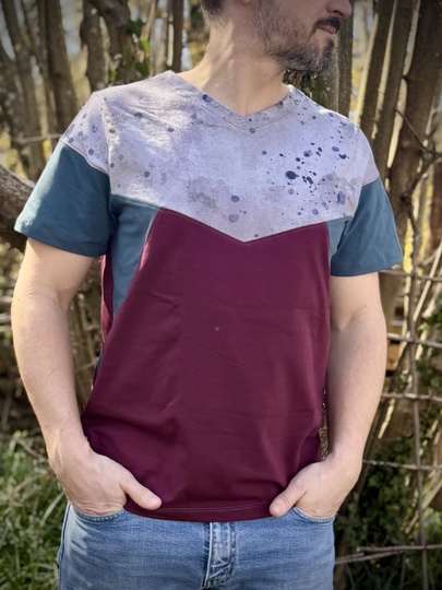 lovely men split shirt XS - 6XL Schnittmuster T-Shirt Herrenshirt Männer