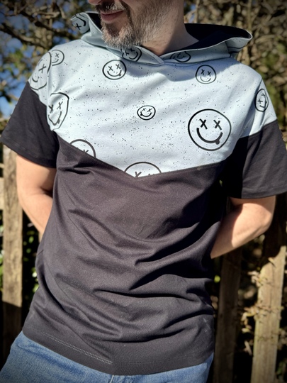 lovely men split shirt XS - 6XL Schnittmuster T-Shirt Herrenshirt Männer