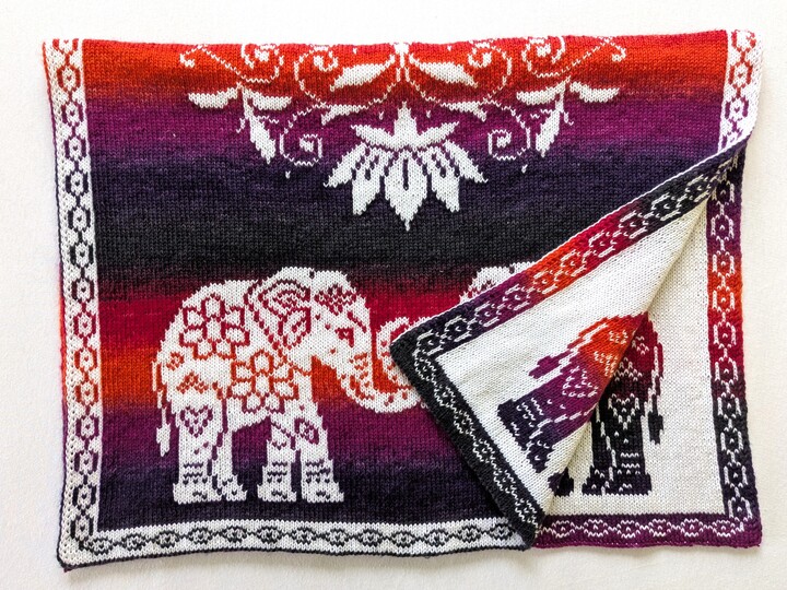 Babydecke "Elefantenliebe" - Doubleface Strickanleitung