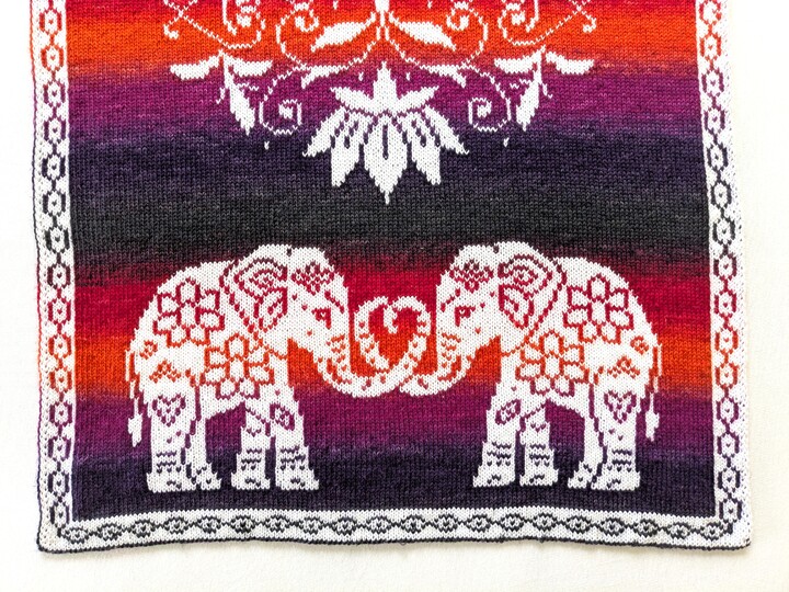 Babydecke "Elefantenliebe" - Doubleface Strickanleitung