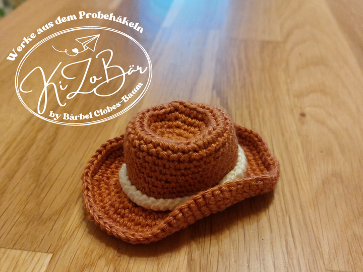 Flaschenhut Cowboyhut - Häkelanleitung für einen dekorativen Flaschenhut