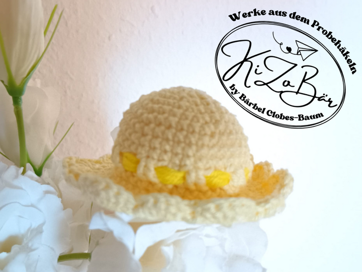 Flaschenhut Sommerhütchen -Häkelanleitung für einen dekorativen Flaschenhut