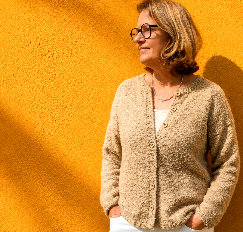 Strickjacke Nola stricken | Cardigan Anleitung Damen | Sommerjacke mit I-Co