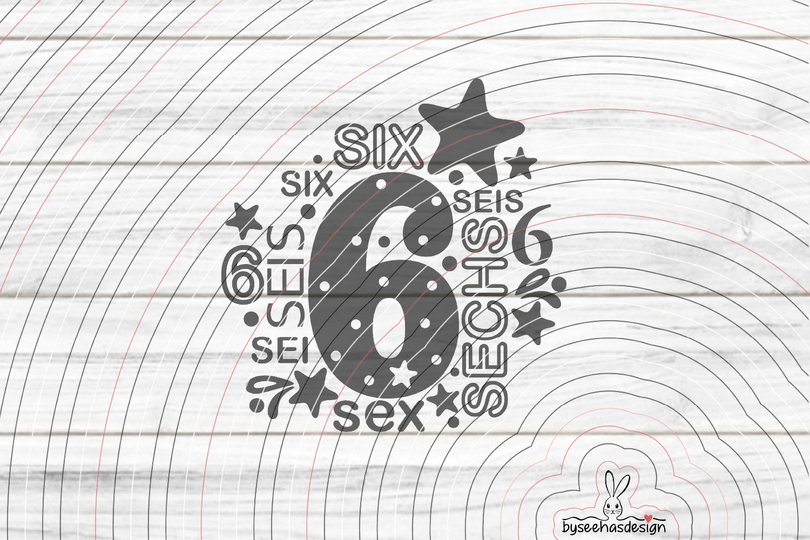 Sechs Plotterdatei SVG DXF
