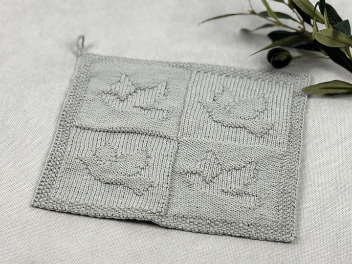 Waschlappen Taube - Frieden – Eine Strickanleitung