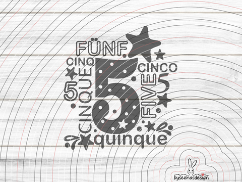 Fünf Plotterdatei SVG DXF