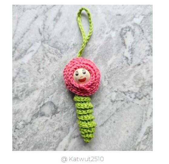 Crochet Pattern: Bud as a Worry Worm