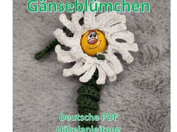 Häkelanleitung: Gänseblümchen Sorgenwürmchen
