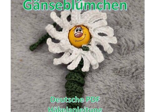 Häkelanleitung: Gänseblümchen Sorgenwürmchen