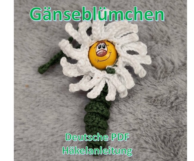Häkelanleitung: Gänseblümchen Sorgenwürmchen