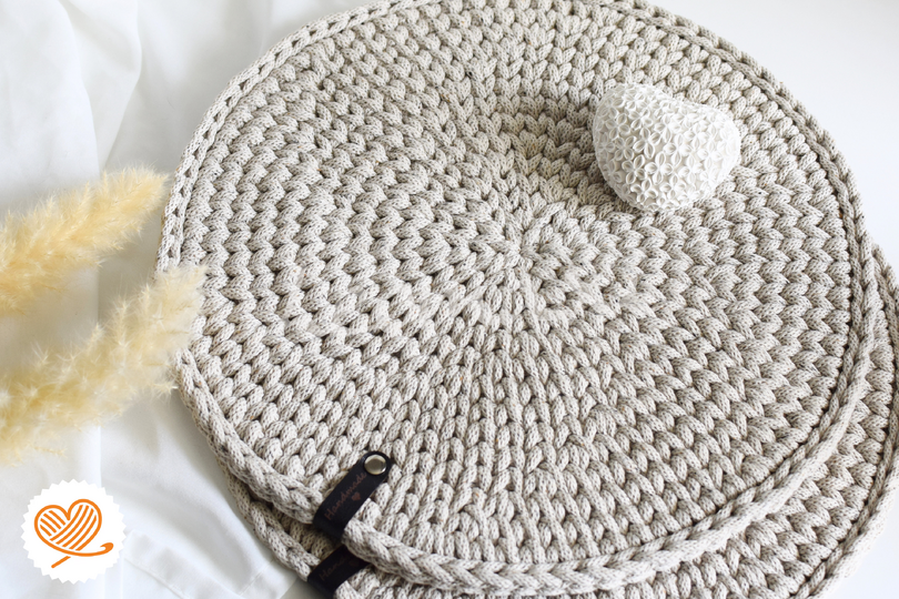 + NOVA + Crochet Pattern for a Modern Hygge-Style Placemat — For Beginners