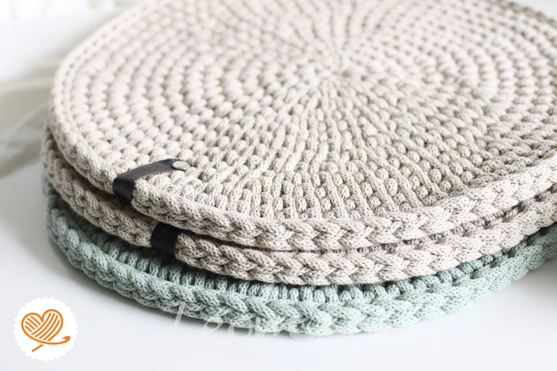 + NOVA + Häkelanleitung für modernes Platzset im Hygge Look für Anfänger