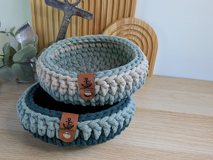 Häkelanleitung runde Schale / Aufbewahrung / Rope Garn / Baumwollkordel