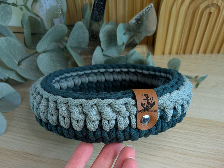 Häkelanleitung runde Schale / Aufbewahrung / Rope Garn / Baumwollkordel