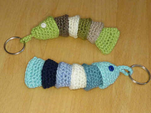 Häkelanleitung Schlüsselanhänger "Fisch" Taschenbaumler, maritim