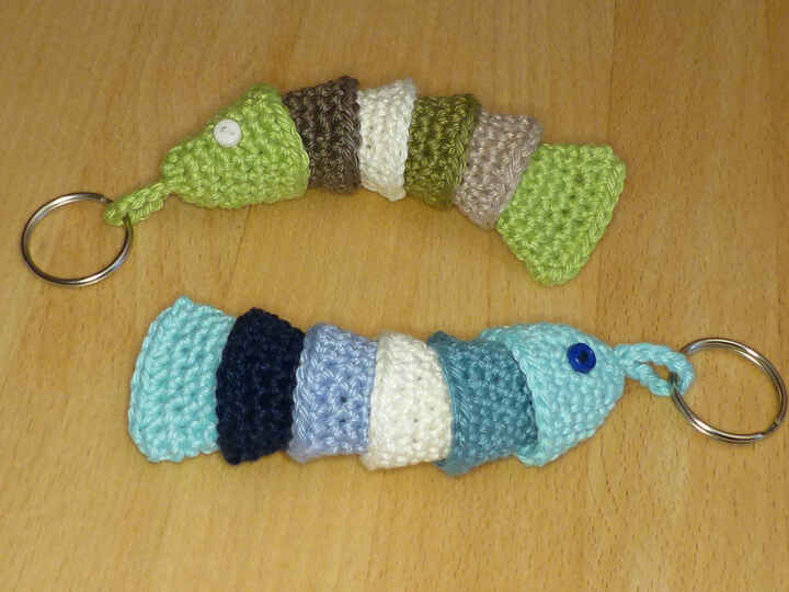 Häkelanleitung Schlüsselanhänger "Fisch" Taschenbaumler, maritim