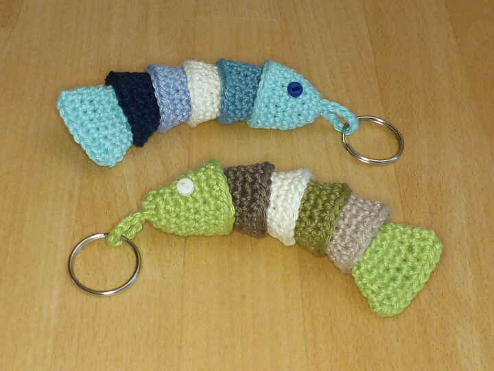 Häkelanleitung Schlüsselanhänger "Fisch" Taschenbaumler, maritim