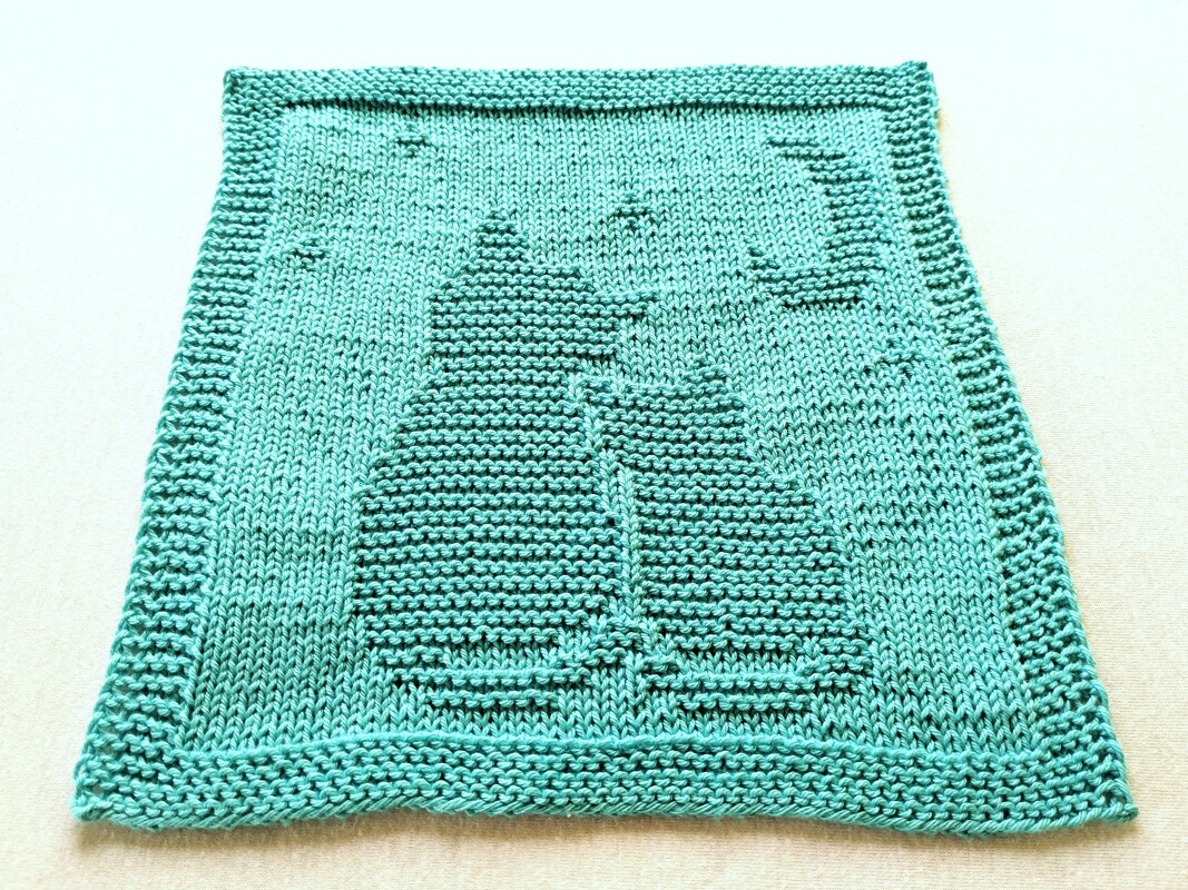 Strickanleitung Waschlappen / Spültuch "Traumnacht" - ganz einfach