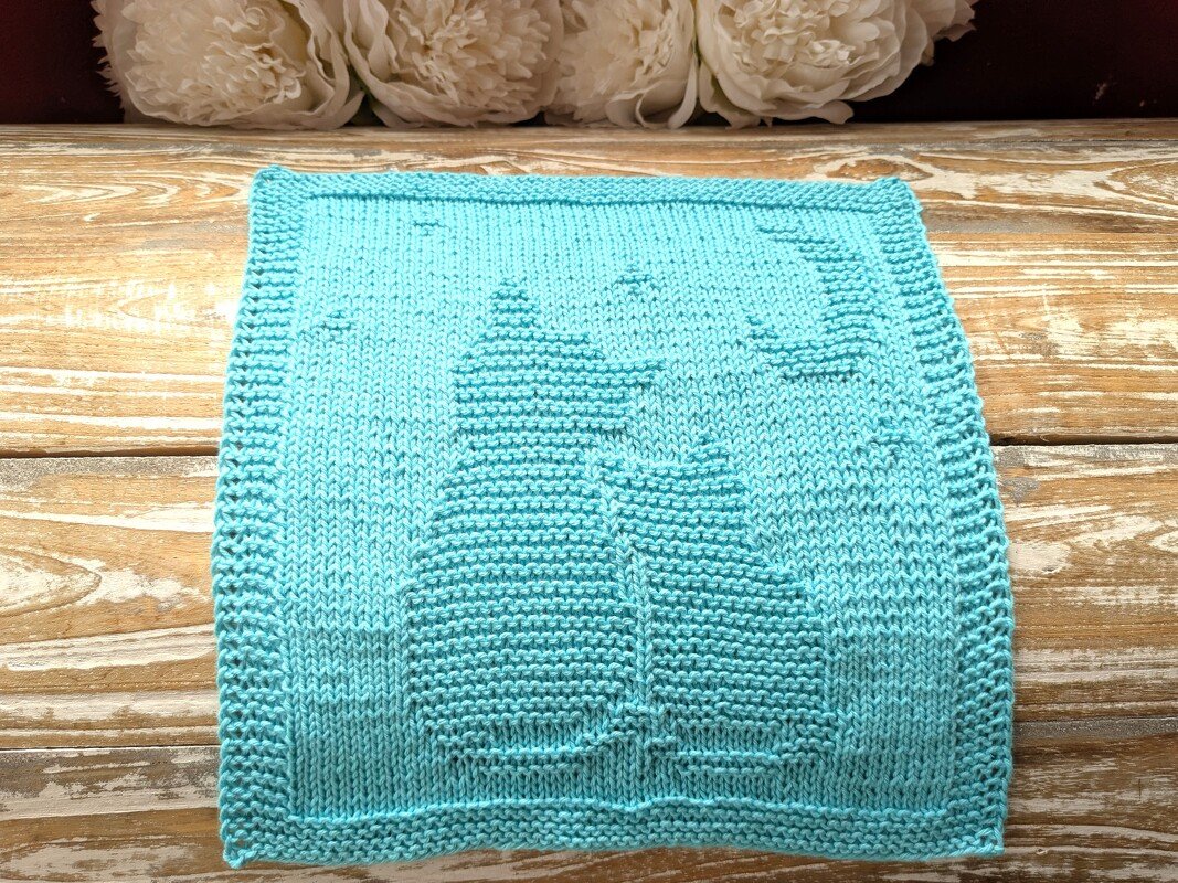 Strickanleitung Waschlappen / Spültuch "Traumnacht" - ganz einfach - Bild 4