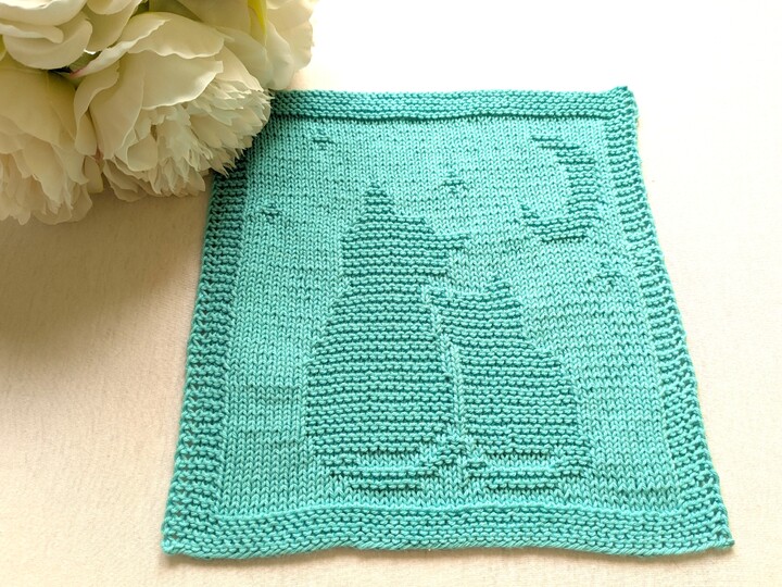 Strickanleitung Waschlappen / Spültuch "Traumnacht" - ganz einfach