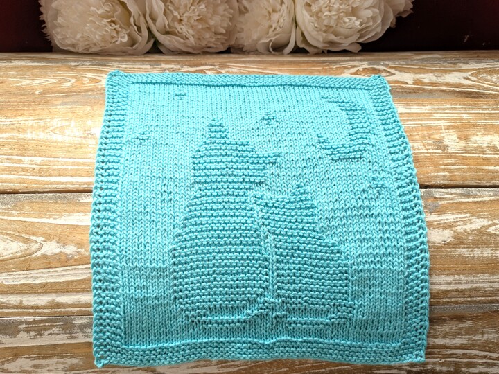 Strickanleitung Waschlappen / Spültuch "Traumnacht" - ganz einfach