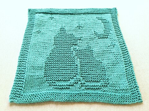 Strickanleitung Waschlappen / Spültuch "Traumnacht" - ganz einfach