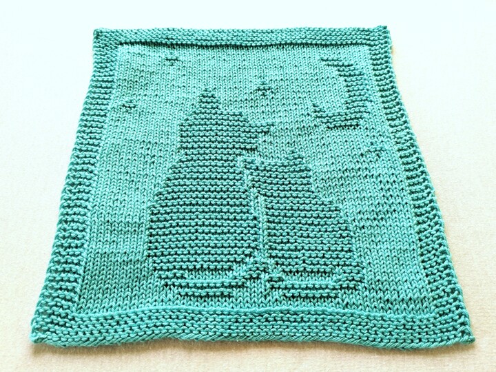 Strickanleitung Waschlappen / Spültuch "Traumnacht" - ganz einfach