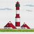 Kreuzstichvorlage Leuchtturm Westerhever als Mini Stickbild, PDF und PNG