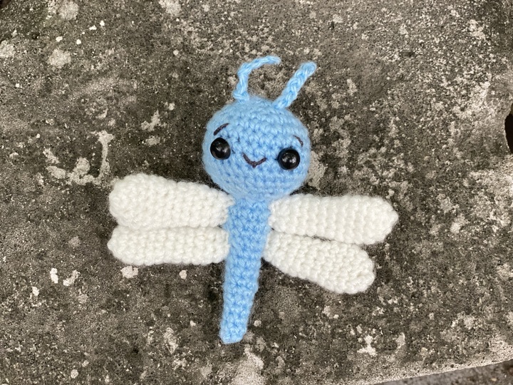 Easy Crochet Dragonfly Pattern, Cute Amigurumi Keychain