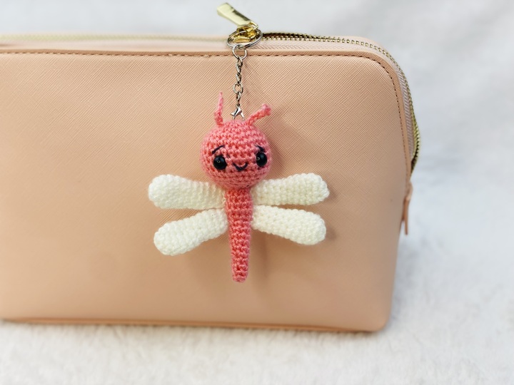 Häkelanleitung Libelle, Süßer Amigurumi Schlüsselanhänger