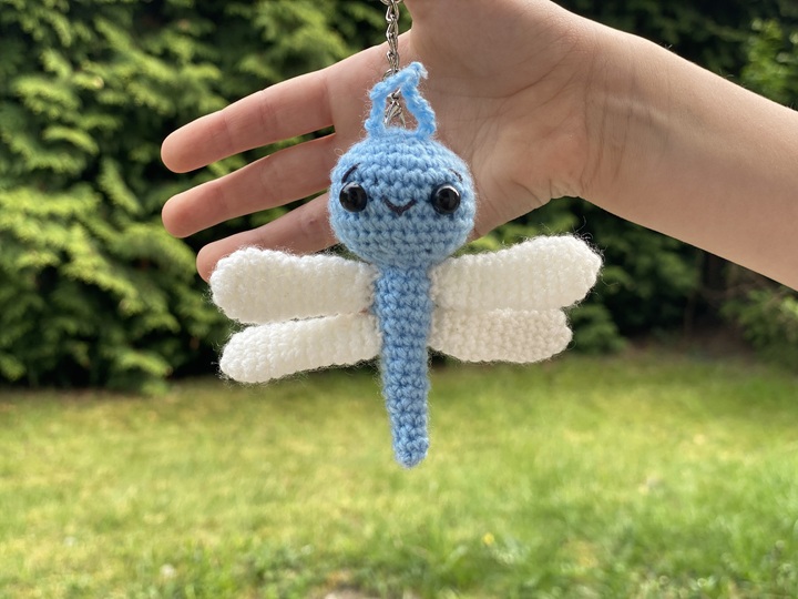 Häkelanleitung Libelle, Süßer Amigurumi Schlüsselanhänger