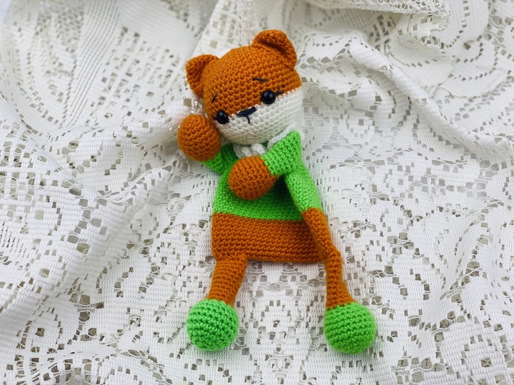 Häkelanleitung Fuchs-Kuschelfreund, Schlenkertier für Babys, Kleinkinder