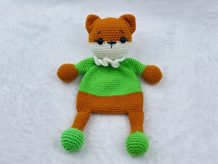 Häkelanleitung Fuchs-Kuschelfreund, Schlenkertier für Babys, Kleinkinder