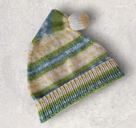 Strickanleitung Wichtelmütze unisex in 3 Größen, ca. 2 Mon. - 4 Jahre #379