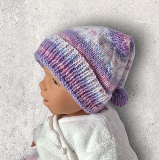 Strickanleitung Wichtelmütze unisex in 3 Größen, ca. 2 Mon. - 4 Jahre #379