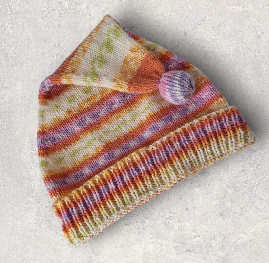 Strickanleitung Wichtelmütze unisex in 3 Größen, ca. 2 Mon. - 4 Jahre #379
