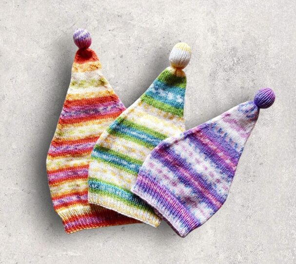 Strickanleitung Wichtelmütze unisex in 3 Größen, ca. 2 Mon. - 4 Jahre #379