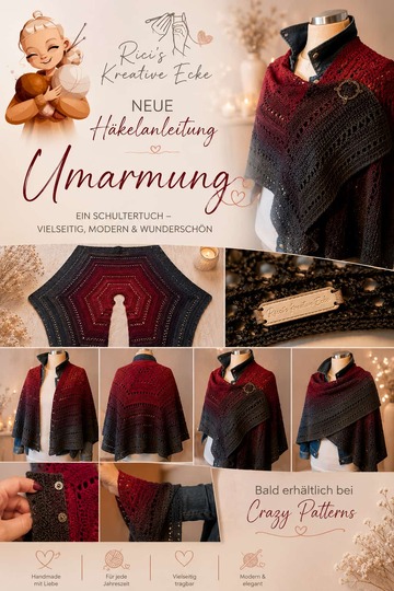 Schultertuch - Umarmung  - Häkelanleitung