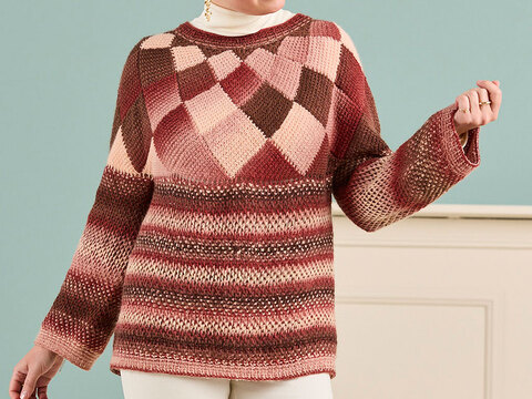 PULLOVER GITTE … TUNESISCH GEHÄKELT