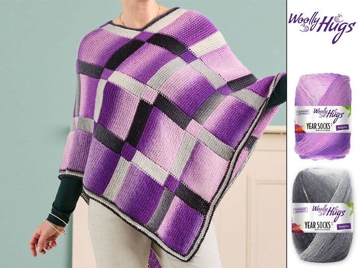 PONCHO GISA … TUNESISCH GEHÄKELT
