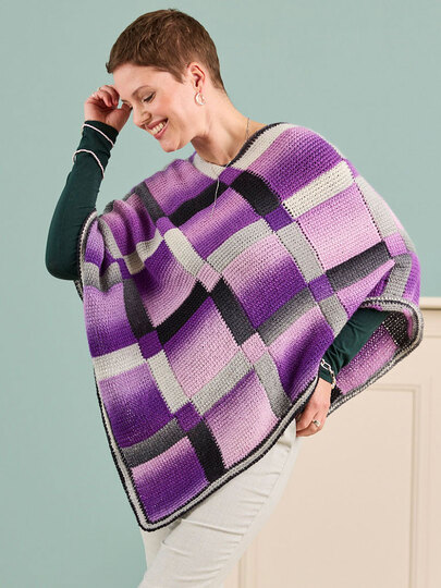 PONCHO GISA … TUNESISCH GEHÄKELT