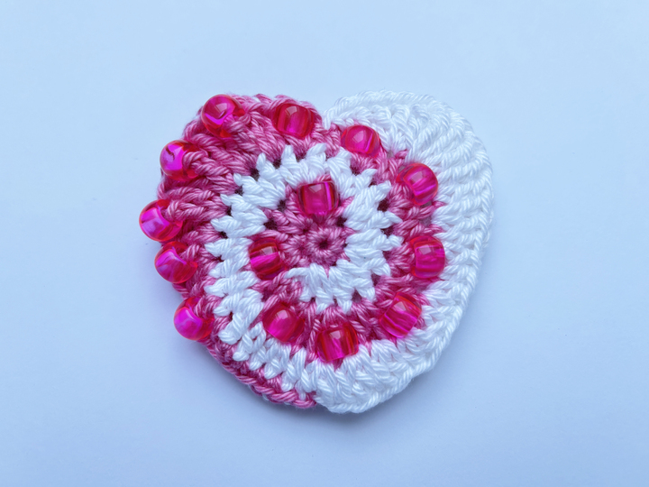 Click Clack Spiral Heart, Clicker Fidget Toy, Beaded Crochet Pattern
