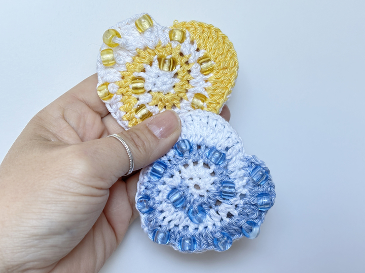 Click Clack Spiral Heart, Clicker Fidget Toy, Beaded Crochet Pattern