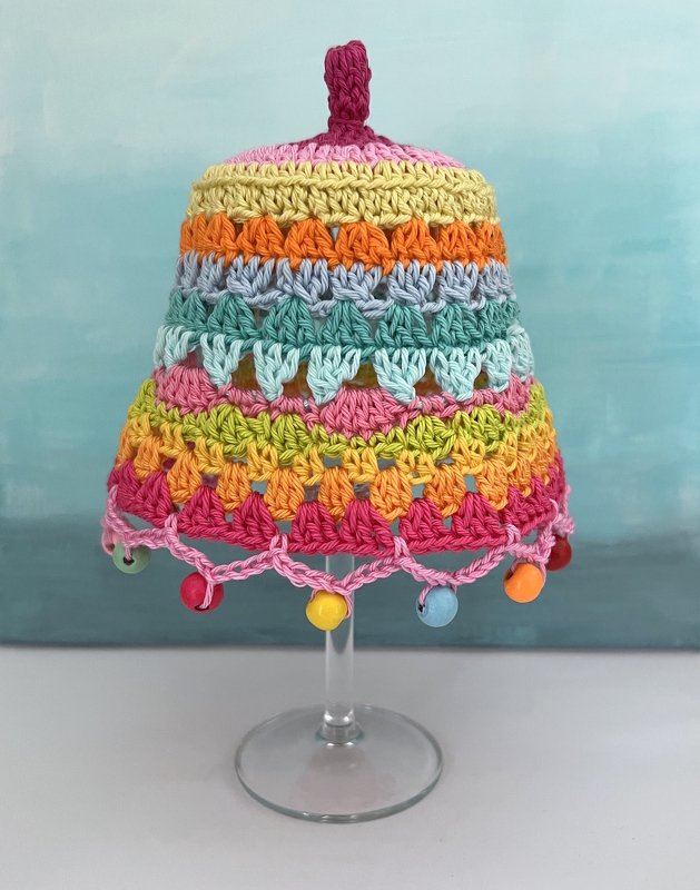 Crochet Pattern Lampshade for Wine Glass, Table + Party Decor Lantern - Image 13