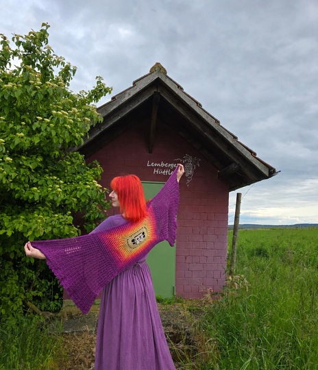 Häkelanleitung, elegante Stola "Magic Wings"