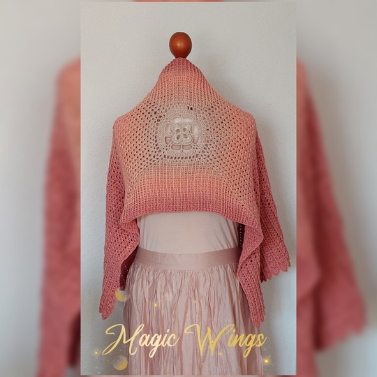 Häkelanleitung, elegante Stola "Magic Wings"