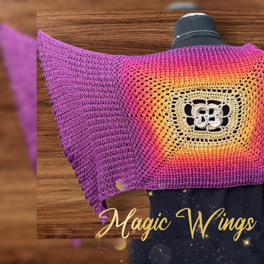 Häkelanleitung, elegante Stola "Magic Wings"