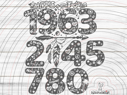 Hippie Since Plotterdatei SVG DXF