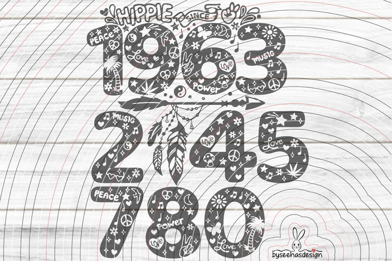 Hippie Since Plotterdatei SVG DXF
